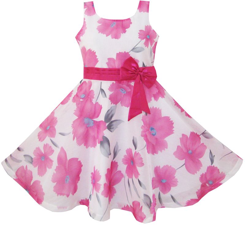 Sunny Fashion Flower Girl Dress Pink Floral Party Wedding Boutique ...