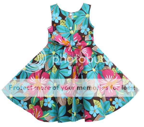 Girls Dress Floral Print Holiday Dress Boutique Kids Clothes SZ 2 3 4