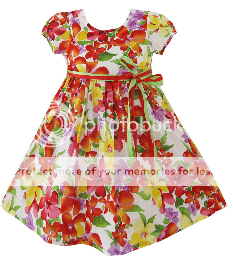  Flower Sundress Party Halloween Kids Clothes Size 2 10 New