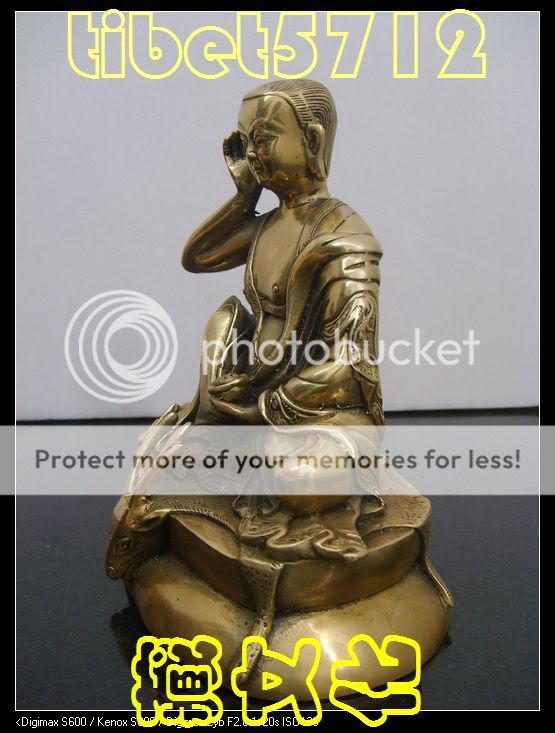 TIBETAN Buddhist bronze PRIORITY MILAREPA buddha statue 14 cm tall 1.0 