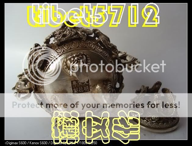 NEPAL TIBETAN ANTIQUE BRONZE SILVER NINE DRAGON INCENSE BURNER CENSER 