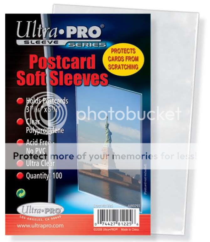 1000 PLASTIC POSTCARD PROTECTOR SLEEVES  